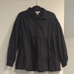 Topshop Black Tunic Top